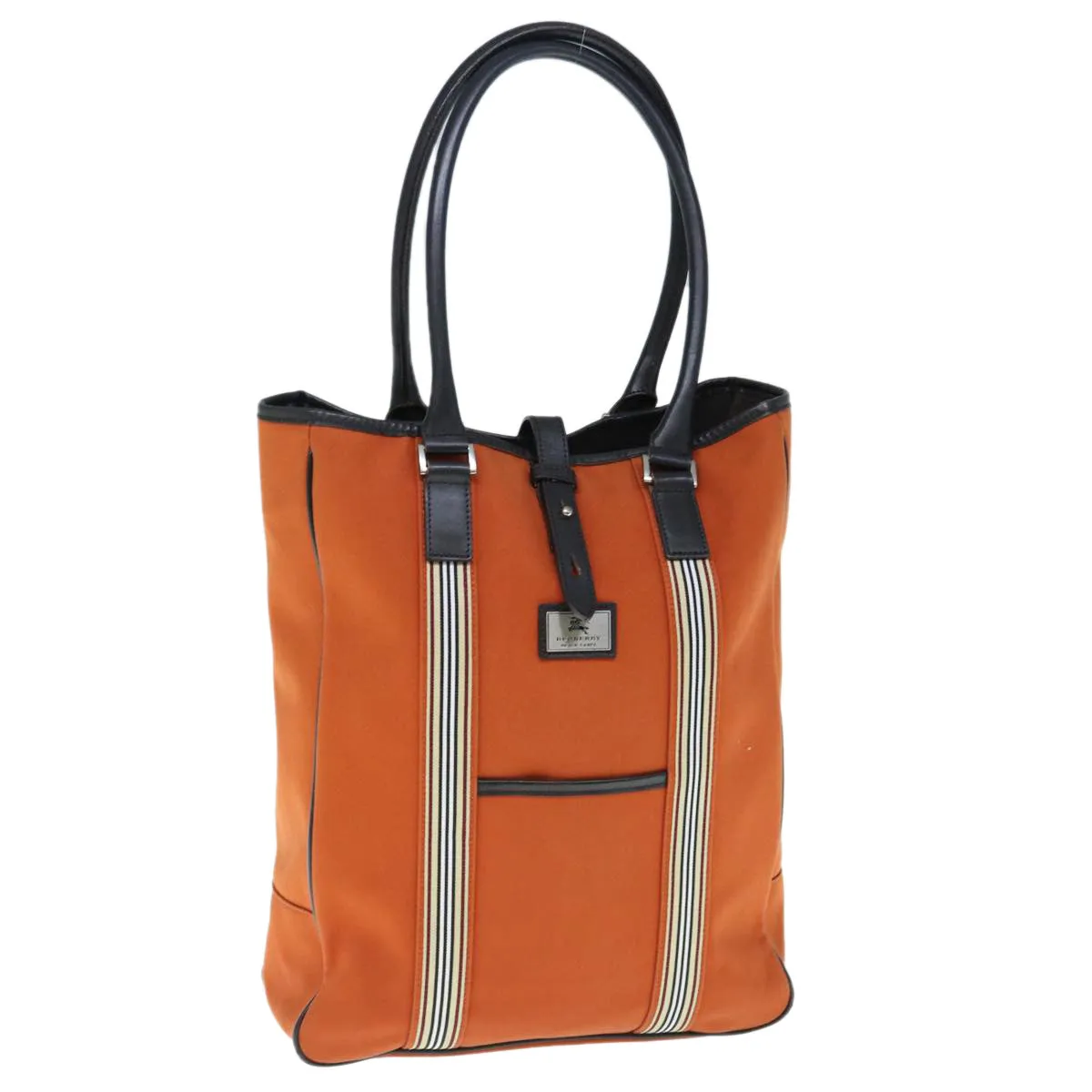 Burberry Black label Shoulder Bag Canvas Orange Auth bs11428