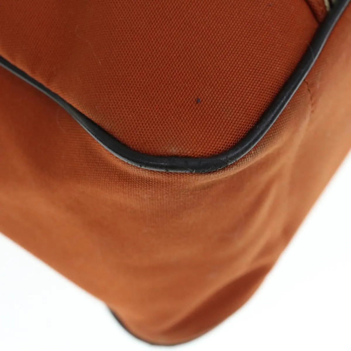 Burberry Black label Shoulder Bag Canvas Orange Auth bs11428