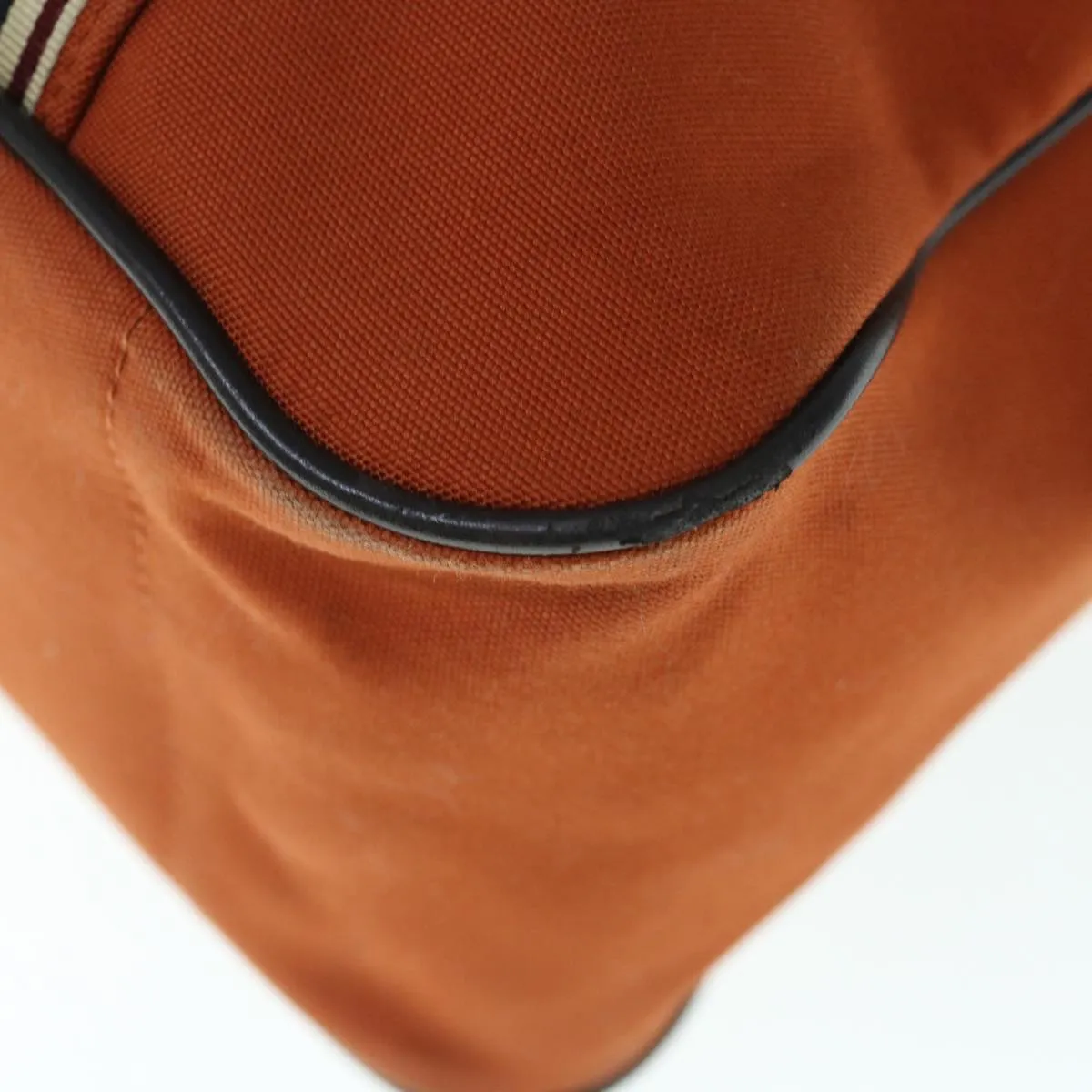 Burberry Black label Shoulder Bag Canvas Orange Auth bs11428