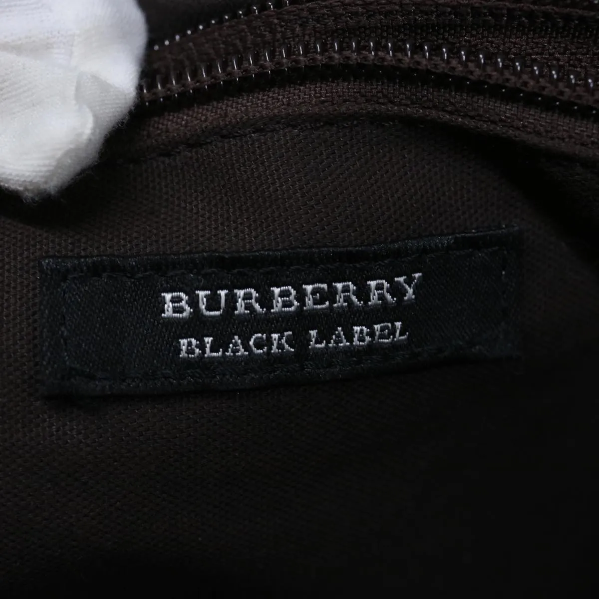 Burberry Black label Shoulder Bag Canvas Orange Auth bs11428