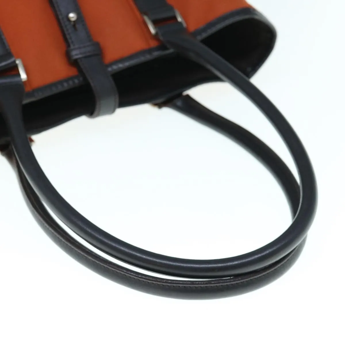 Burberry Black label Shoulder Bag Canvas Orange Auth bs11428