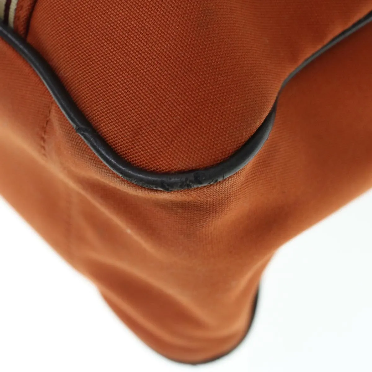 Burberry Black label Shoulder Bag Canvas Orange Auth bs11428