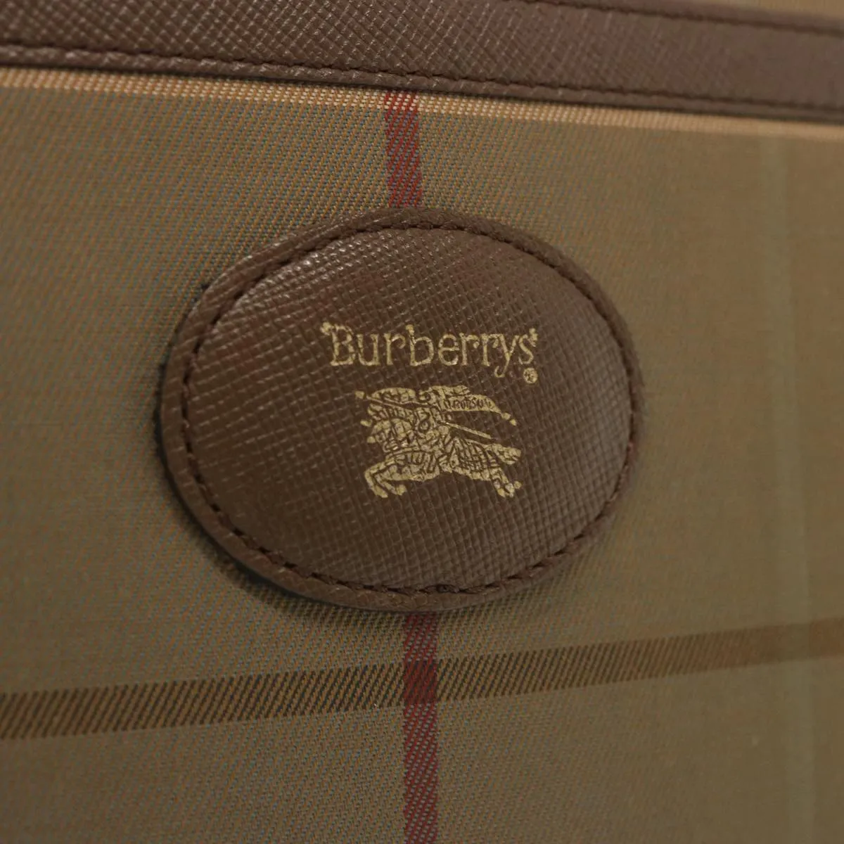 BURBERRYSs Nova Check Shoulder Bag Canvas Beige Auth 69572