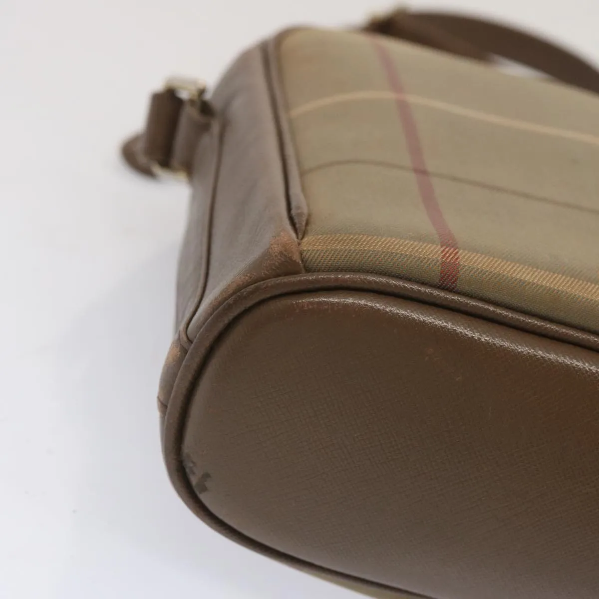 BURBERRYSs Nova Check Shoulder Bag Canvas Beige Auth 69572