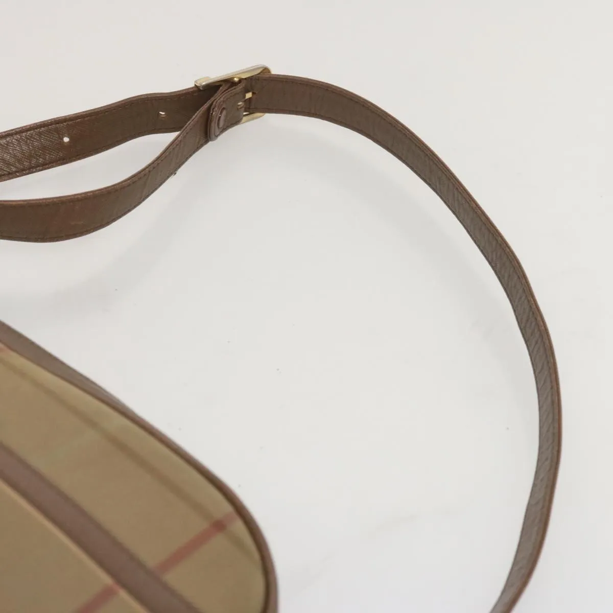 BURBERRYSs Nova Check Shoulder Bag Canvas Beige Auth 69572