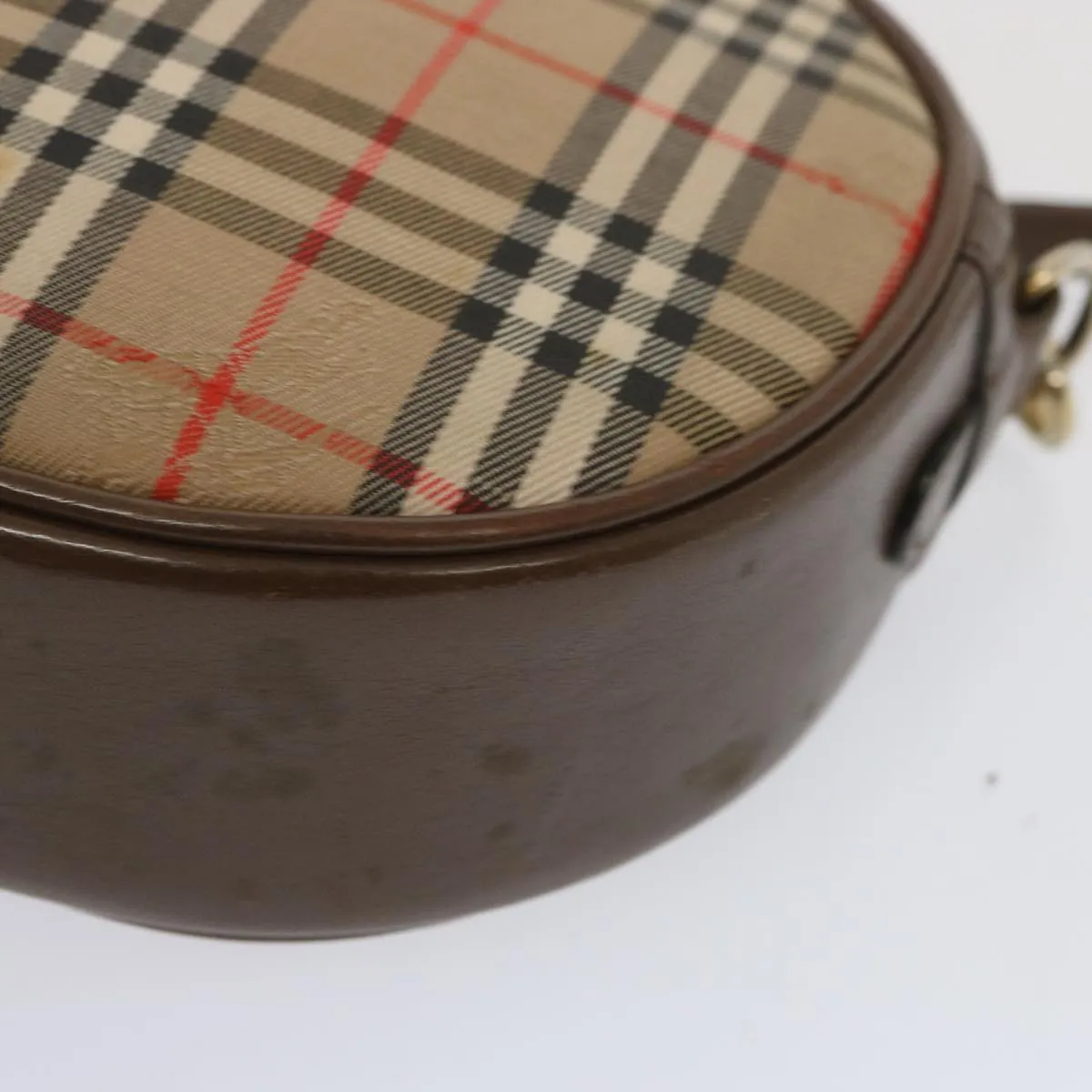 BURBERRYSs Nova Check Shoulder Bag Canvas Beige Auth ep3529