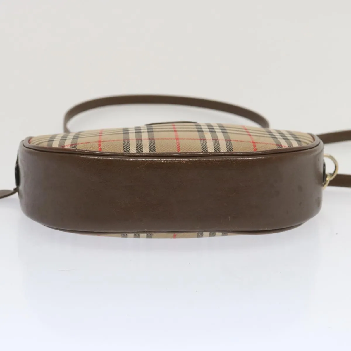 BURBERRYSs Nova Check Shoulder Bag Canvas Beige Auth ep3529