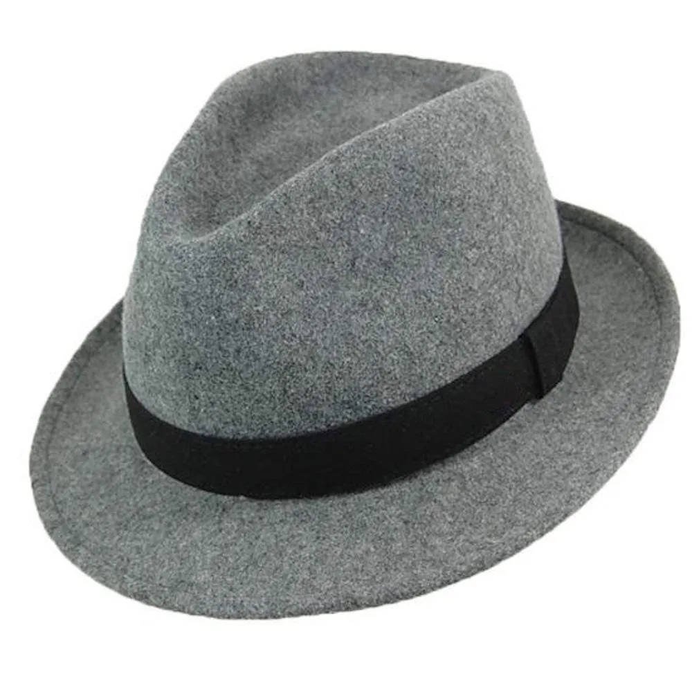 Chapeau en feutre Fedora - Gris