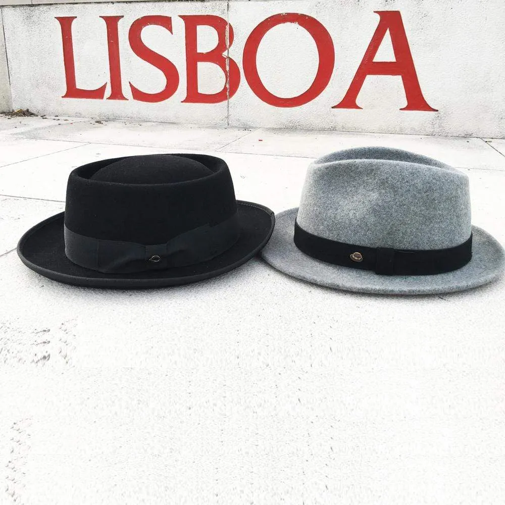 Chapeau en feutre Fedora - Gris
