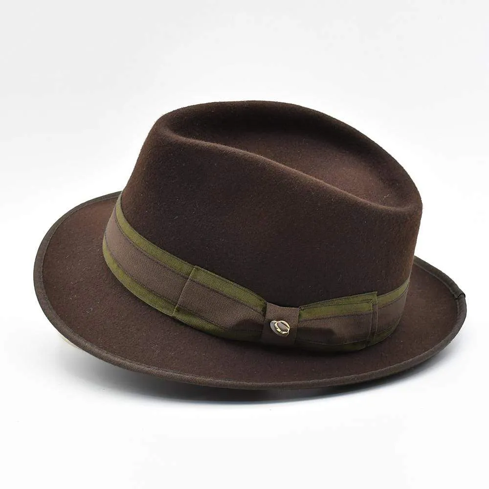 Chapeau en feutre Fedora - Marron