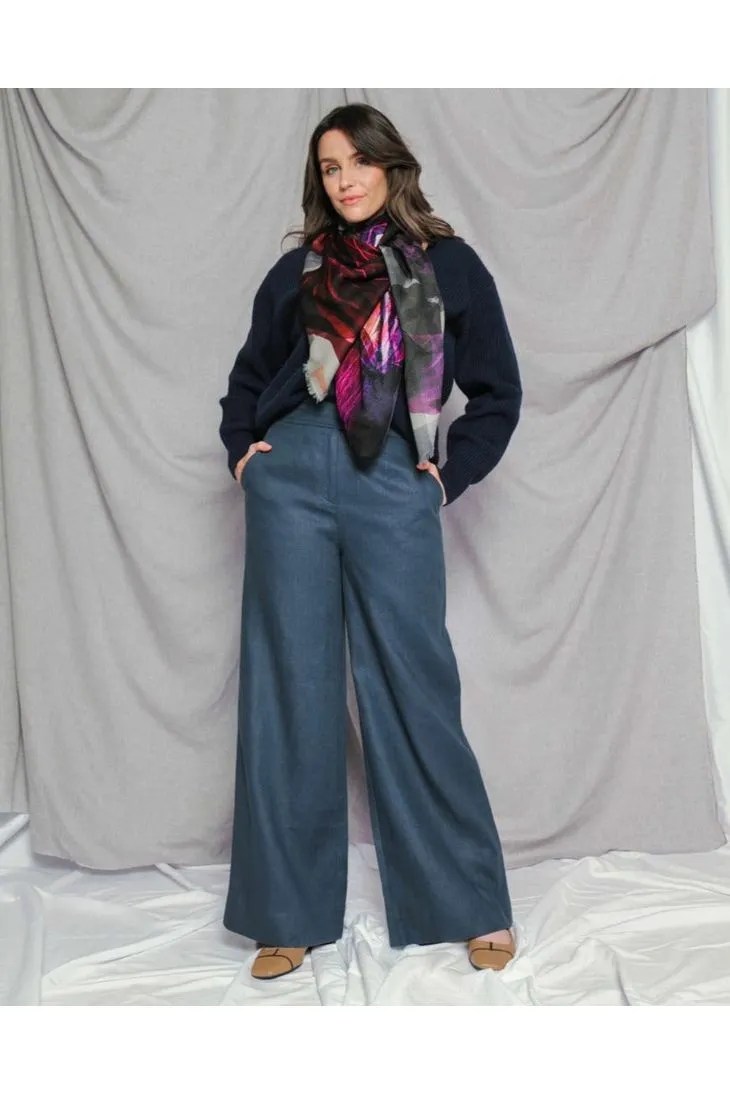 dog & boy KINESIS 50" x 50" Merino Wool Scarf E023AW| Multi | Clearance Final Sale