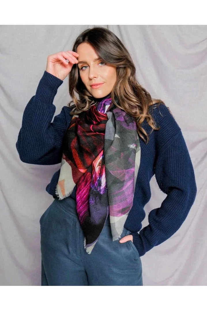 dog & boy KINESIS 50" x 50" Merino Wool Scarf E023AW| Multi | Clearance Final Sale