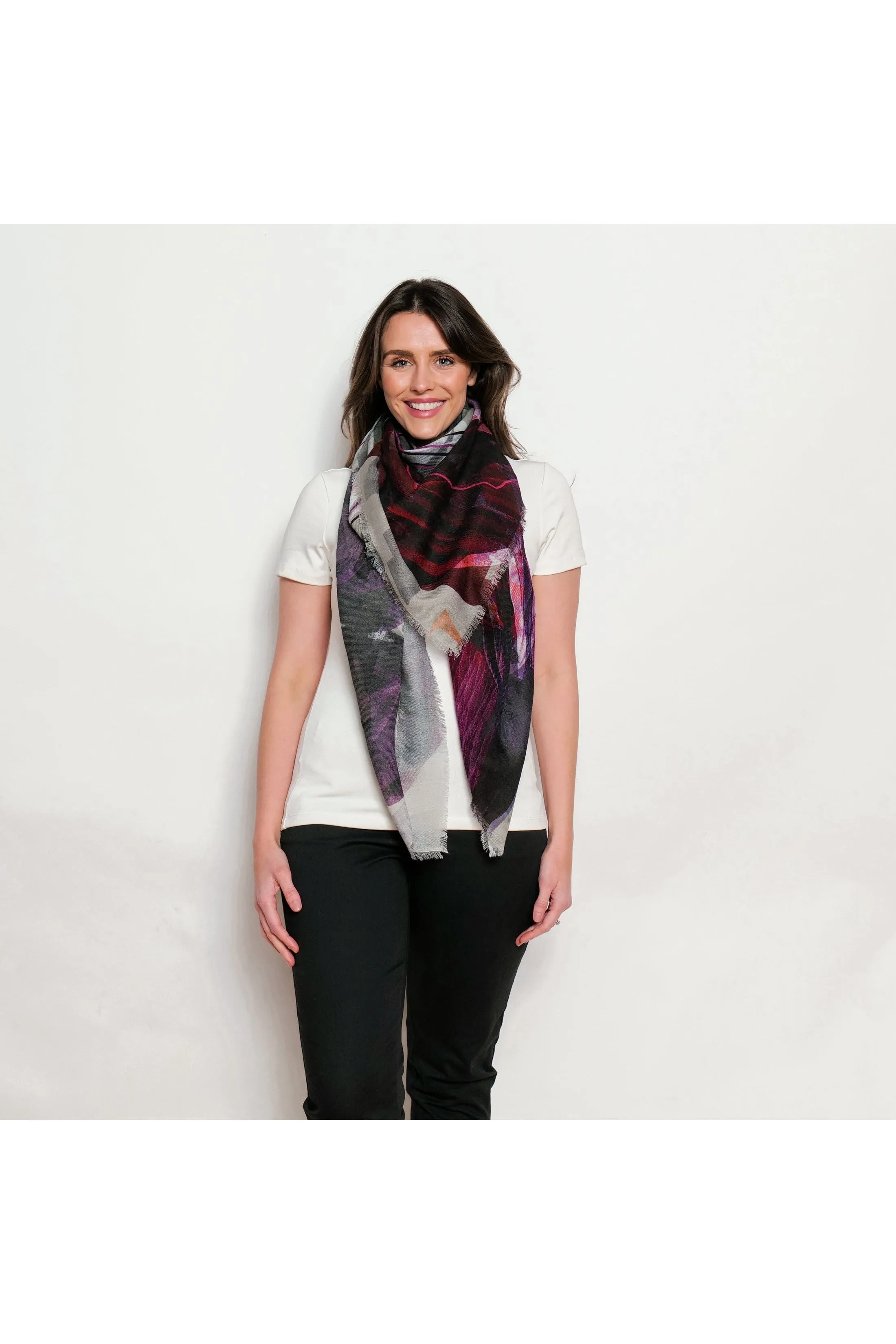 dog & boy KINESIS 50" x 50" Merino Wool Scarf E023AW| Multi | Clearance Final Sale