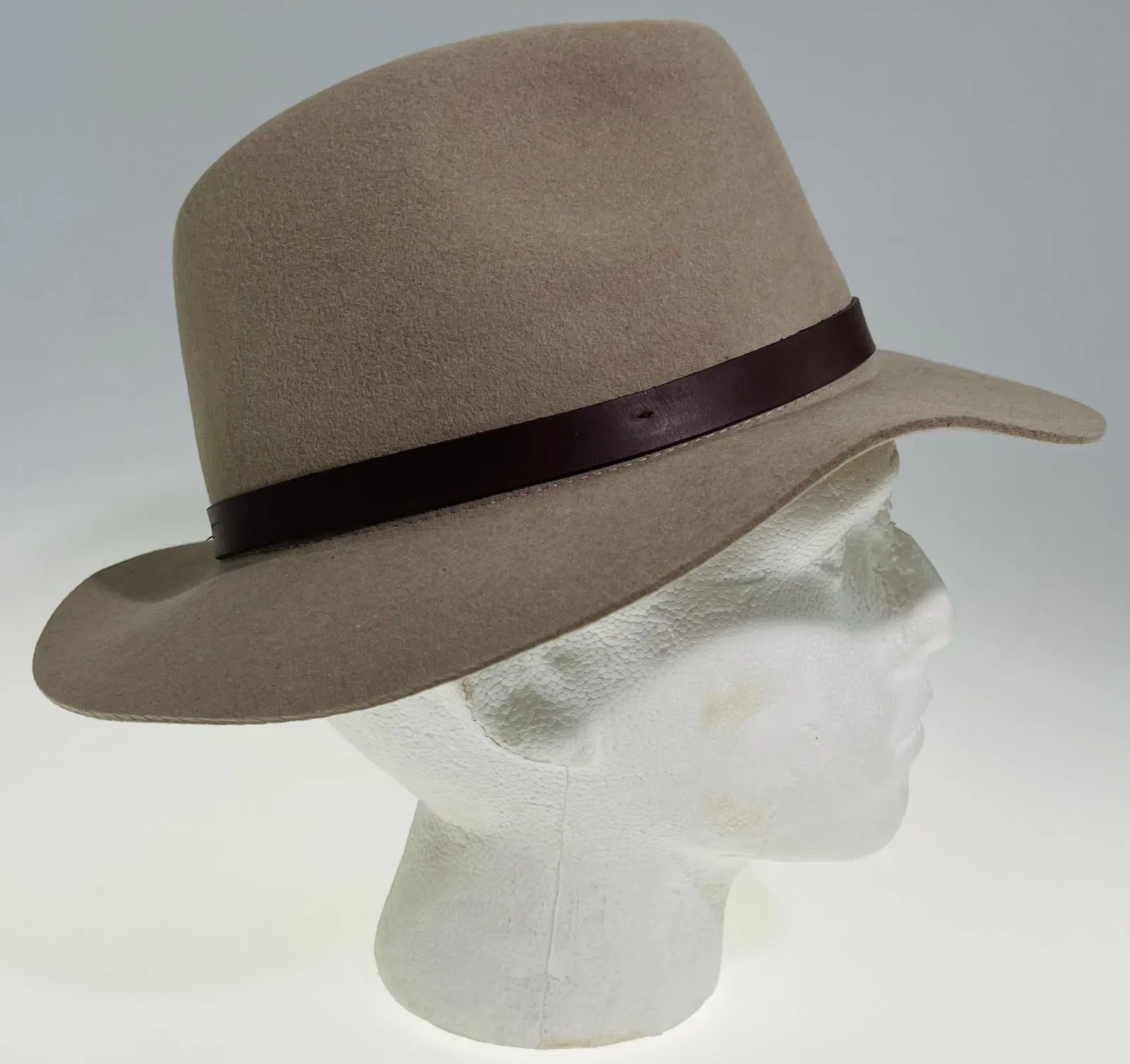 Goorin Bros Desert Rider Wool Fedora Hat Western Cowboy Style - Tan