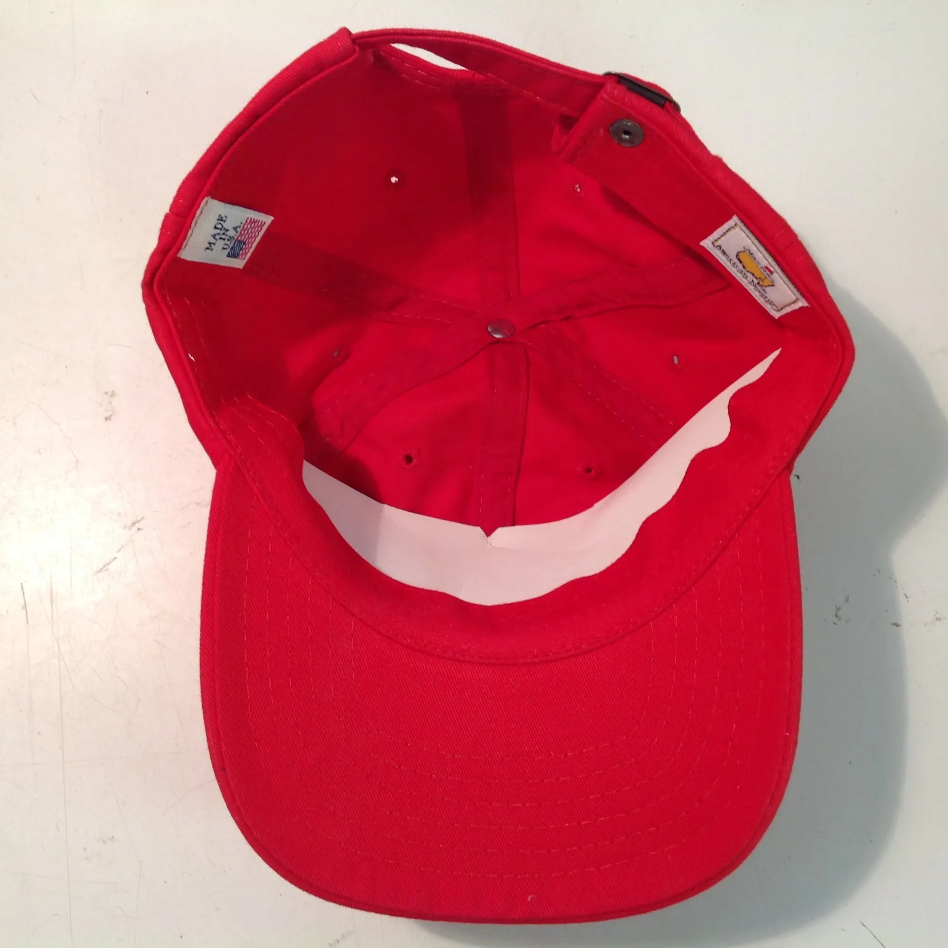 Vintage American Needle 2004 Masters Golf Tournament Souvenir Red Baseball Cap