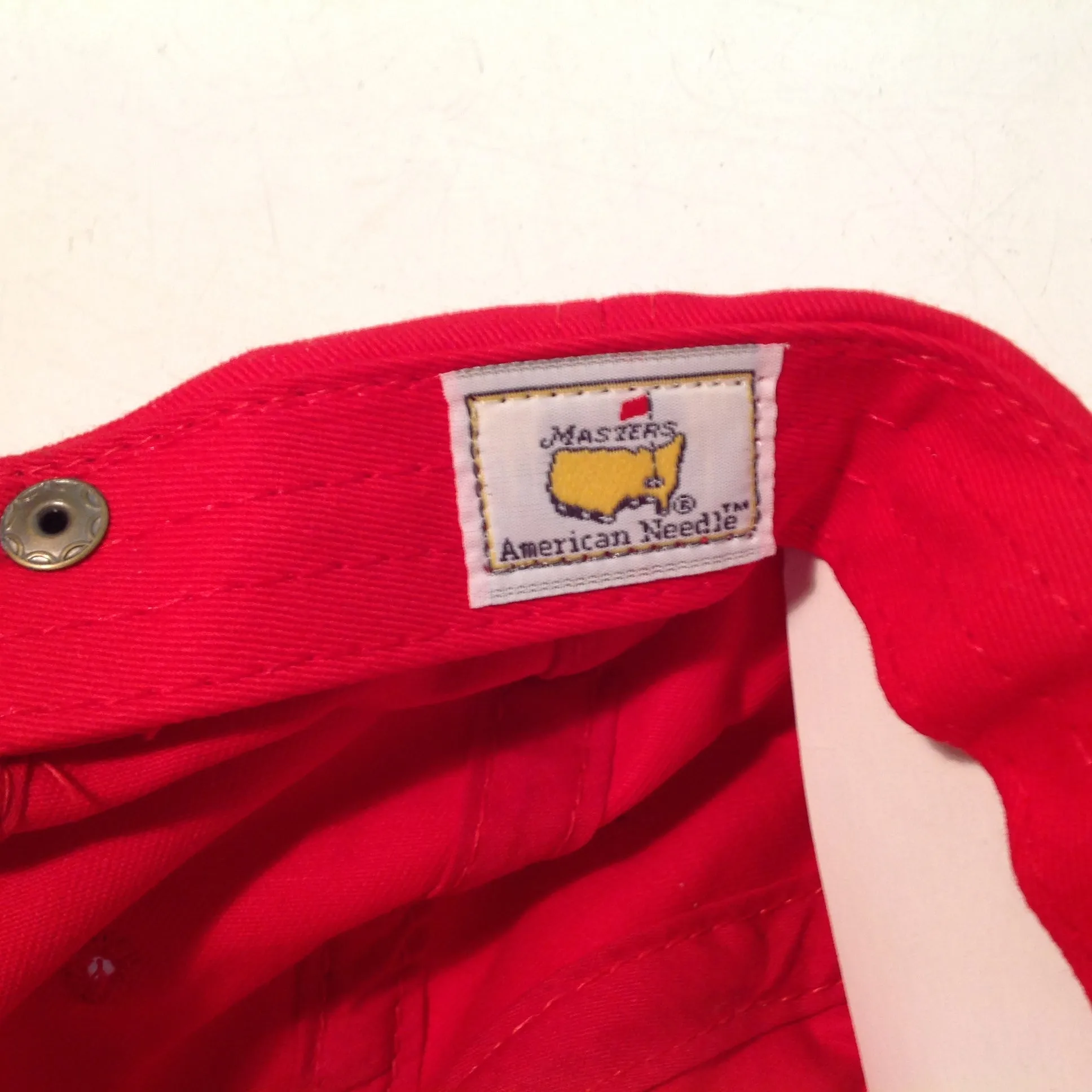 Vintage American Needle 2004 Masters Golf Tournament Souvenir Red Baseball Cap