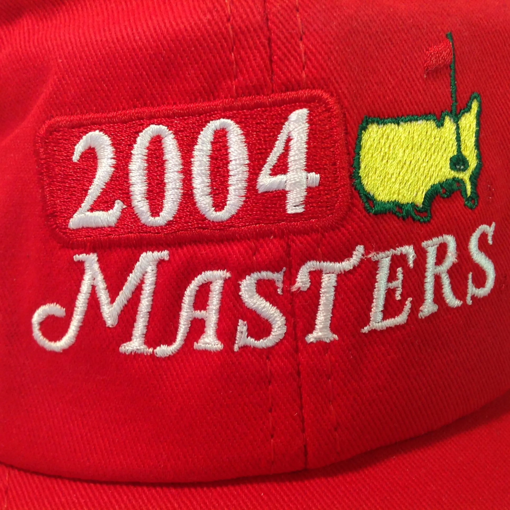 Vintage American Needle 2004 Masters Golf Tournament Souvenir Red Baseball Cap