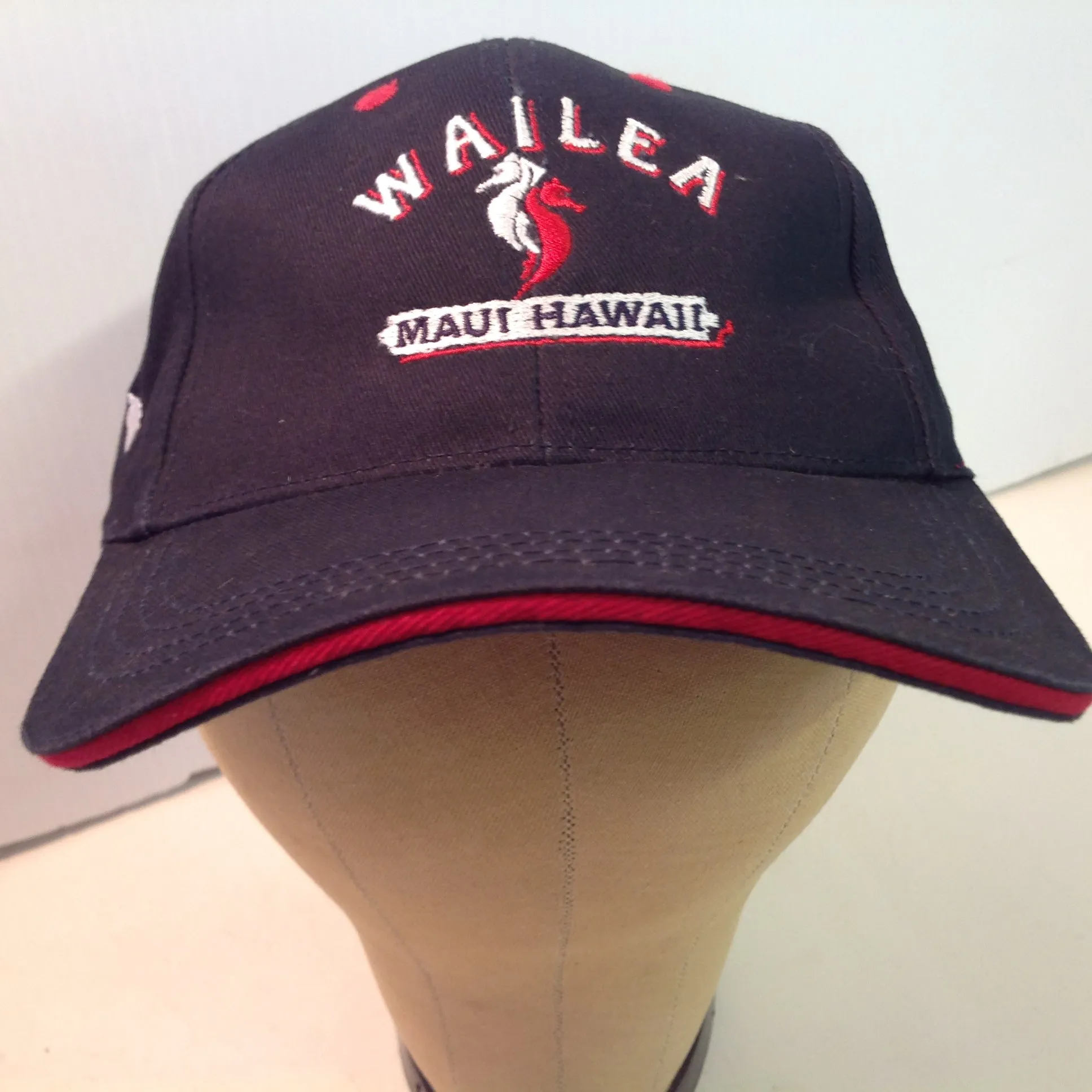 Vintage Authentic Ahead Professional Classic Cut Wailea Maui Hawaii Golf Course Souvenir Black Baseball Cap