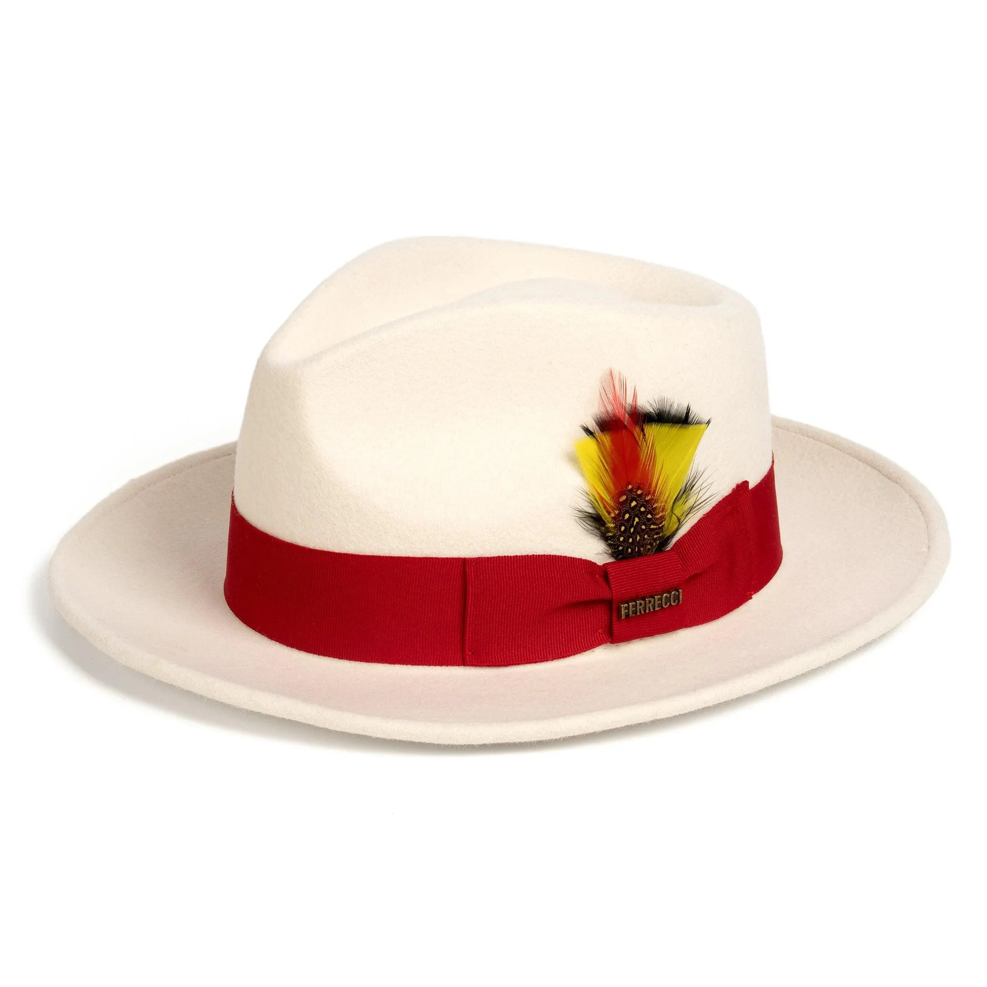 Vintage Crushable Wool Fedora Hat-Black