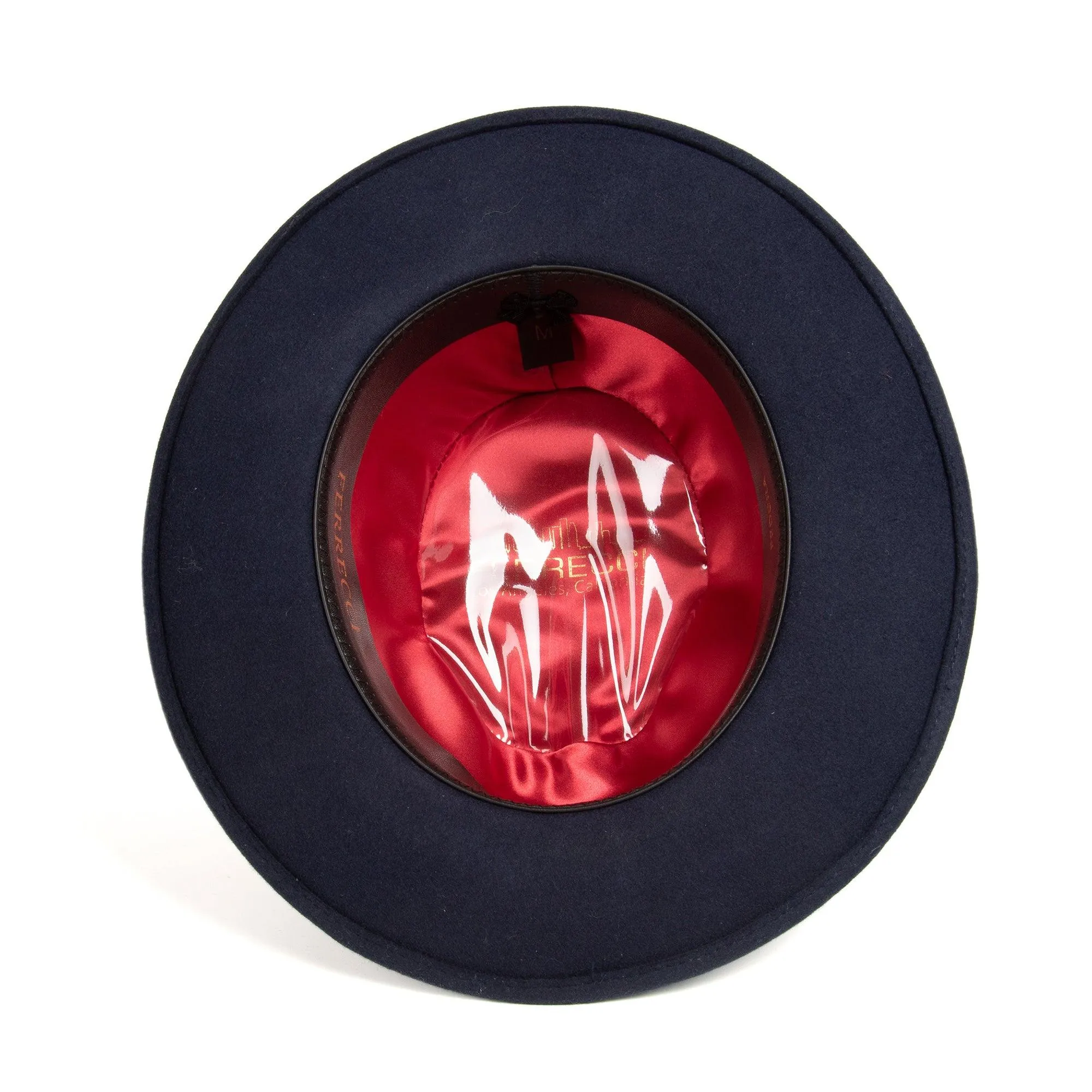 Vintage Crushable Wool Fedora Hat-Black