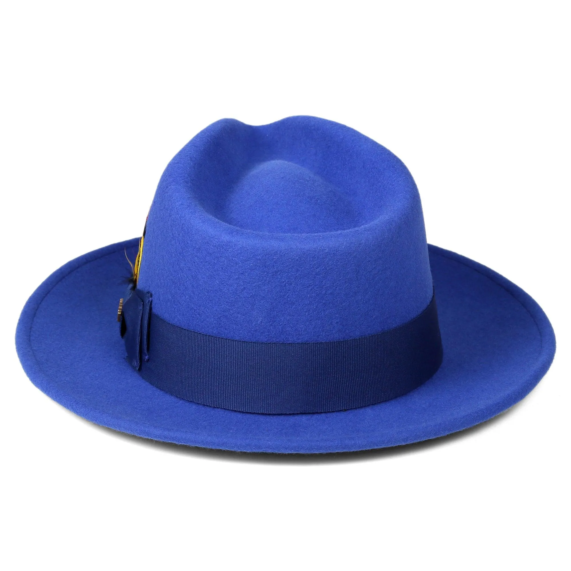 Vintage Crushable Wool Fedora Hat-Burgundy